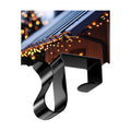 Gutter Clips for Hanging Outdoor Lights: 100 Pcs Metal Black Christmas Light Clips for outside String Lights - Weatherproof Gutter Clips for Xmas Halloween Seasonal Rope Mini Decoration Lights