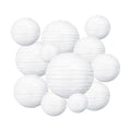 20Pcs White Paper Lanterns for Parties, 4” 6” 8” 10” 12” Chinese Asian Hanging Round Paper Lanterns for Birthday Wedding Halloween Christmas Home Decor Party Decor