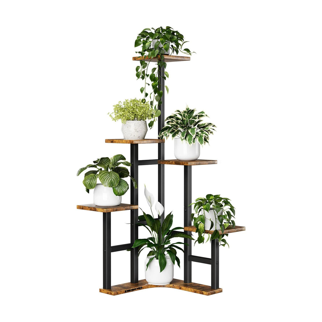Yzosvki Corner Plant Stand Indoor, 6 Tiered Corner Plant Shelf Flower Stand for Multiple Plants, Plant Shelves