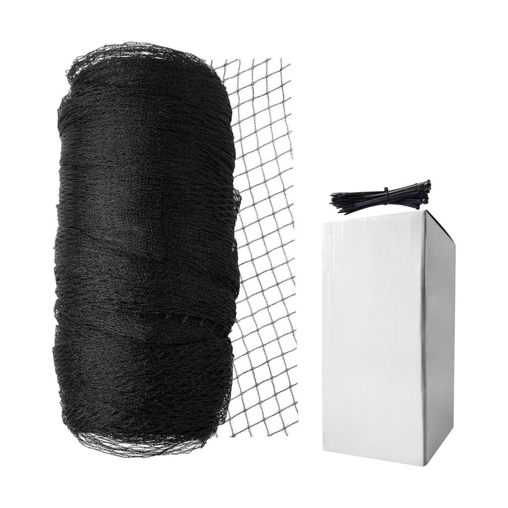 Garden Netting, 15ft x 50ft Black Bird Netting Heavy Duty,Rabbit,Squirrels,Anti Birds,Larger