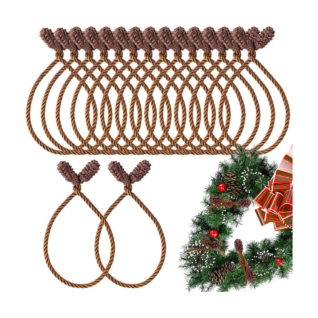 16pcs Brown Christmas Garland Twist Ties