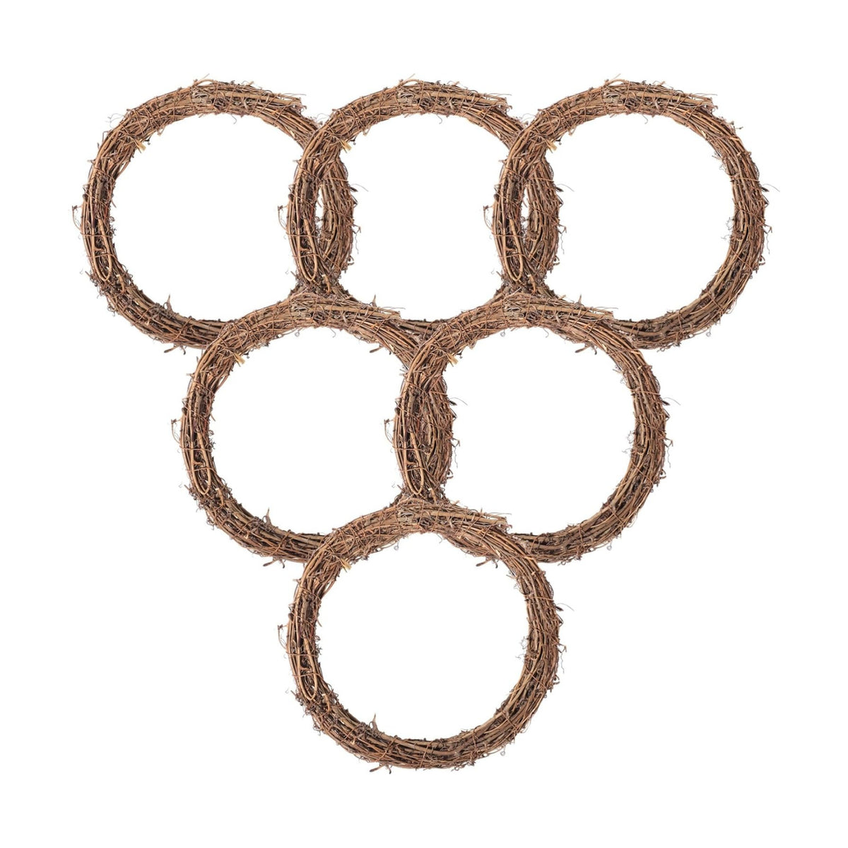 6 Pcs Grapevine Wreath 10 inch - DIY Crafts Natural Grapevine Twig Vines, Vines Garland Wreaths for Wedding House Holiday Door Vase Wall Decor