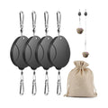2025 Upgraded Retractable Plant Hanger 4PCS - Heavy Duty Plant Pulleys for Hanging Plants, Outdoor Adjustable Hooks