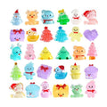 DIYDEC 40PCS Mini Christmas Luminous Figurines 40 Styles Christmas Resin Miniatures Glow in The Dark Tiny Figures to Hide Small Snowman Figures for Party Favors Bag Fillers Garden Dollhouse Decor