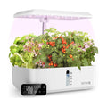 12 Pods Hydroponic Growing System LED Grow Light Remote Control White | Quiet Water Pump, Automatic Timer, Height