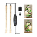 8.6'' Mini LED Grow Light Strips, Full Spectrum 3000K, 52 LED Plant Light with 3/9/12H Timer, 10 Dimmable Levels for Seedling, Succulent and Plant Shelf, 2 Head