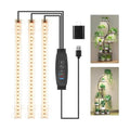 LED Grow Light Strips, Grow Lights for Indoor Plants Full Spectrum 3000K, 78 LEDs Plant Light with 3/9/12H Timer, 10 Dimmable Levels for Seedling Succulent and Plant Shelf, 3 Head 8.6 Inches