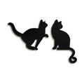 Kercan Black Cat Wall Decor Set of 2, Minimalist Cat Silhouette Door Frame Art, Wooden Cat Wall Hanging for Bedroom Bathroom Living Room Home Decoration