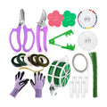 WILLBOND 121 Pcs Floral Arrangement Tool Kit, Rose Thorn Remover Pruner Trimmer Gloves 22/26 Gauge Paddle Tie Stem Pearl Corsage Pin Pruning Shears, Florist Tool Gift for Women