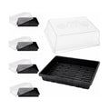 SOLIGT Thick Plastic 5-Set Strong Seed Starter Trays with 5" Humidity Domes | for Seed Starting, Germination, Seedling