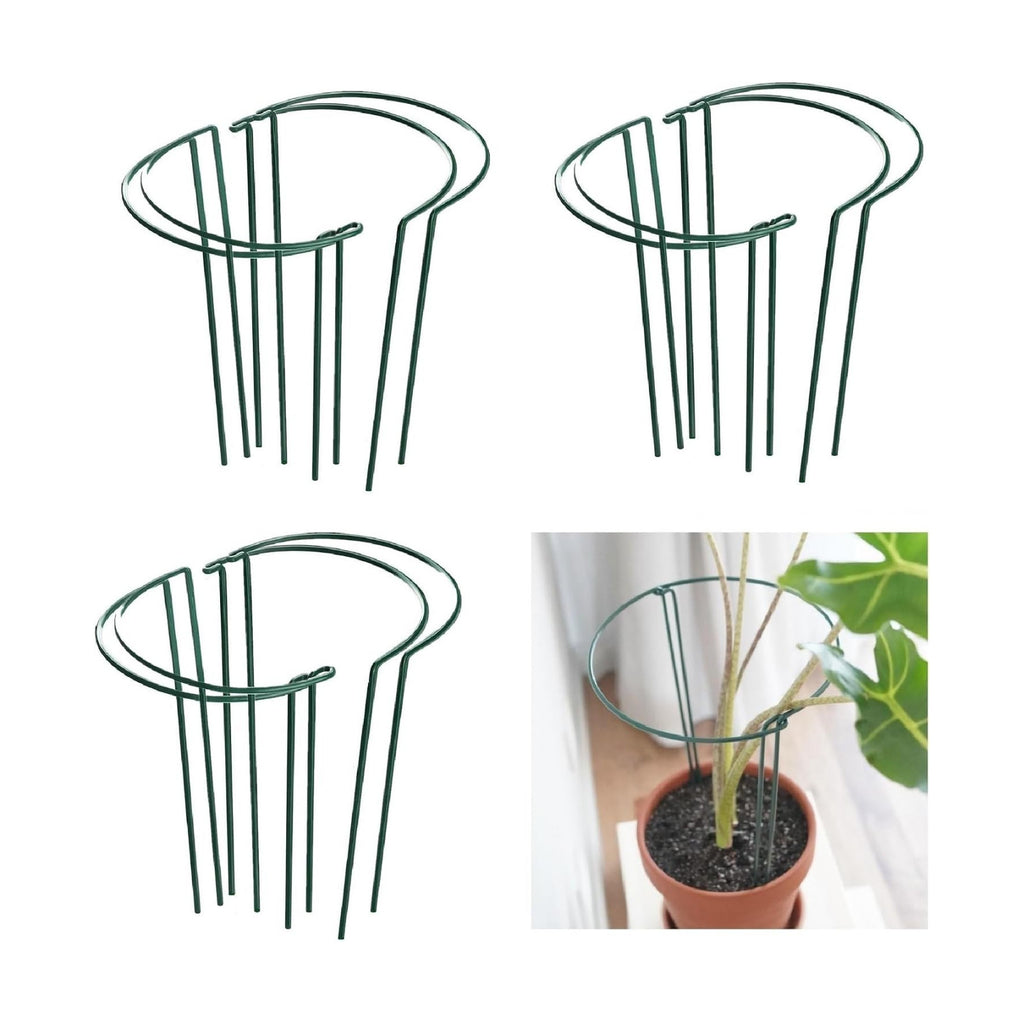 12 Pack 15.8 Inch High Plant Stake,Garden Plant Support,Half-Round Peony Cage Plant Ring Hoop