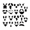 18 Pcs Cute Ghost Face Vinyl Decal Stickers for Halloween - DIY Craft Art Stickers, Wall Decals, Glass Window Sticker