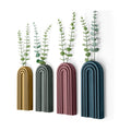 4 Pack Wood Wall Planter Indoor Wall Decor Plant Holders Boho Hanging Planter Vases for Modern Farmhouse Living Room