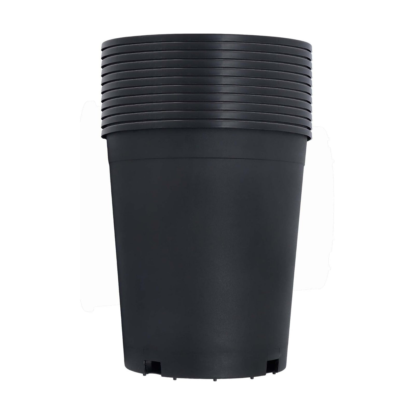 10 Pack 5 Gallon 11inch Black Nursery Pot Planter Grower Flower Pot Garden Seedling Planters Containers, Plastic