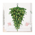 Pre-Lit Christmas Teardrop Swag, 24" Door Swag with 30 LED
