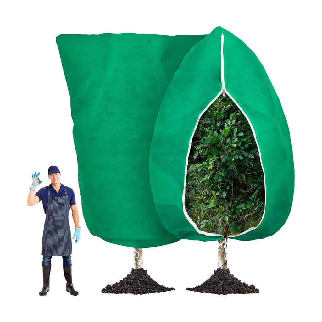 1 Pcs 10 x 10 ft Plant Covers Freeze Protection Extra Large Frost Cloth Plant Covers with Zipper Drawstring Winter Cold