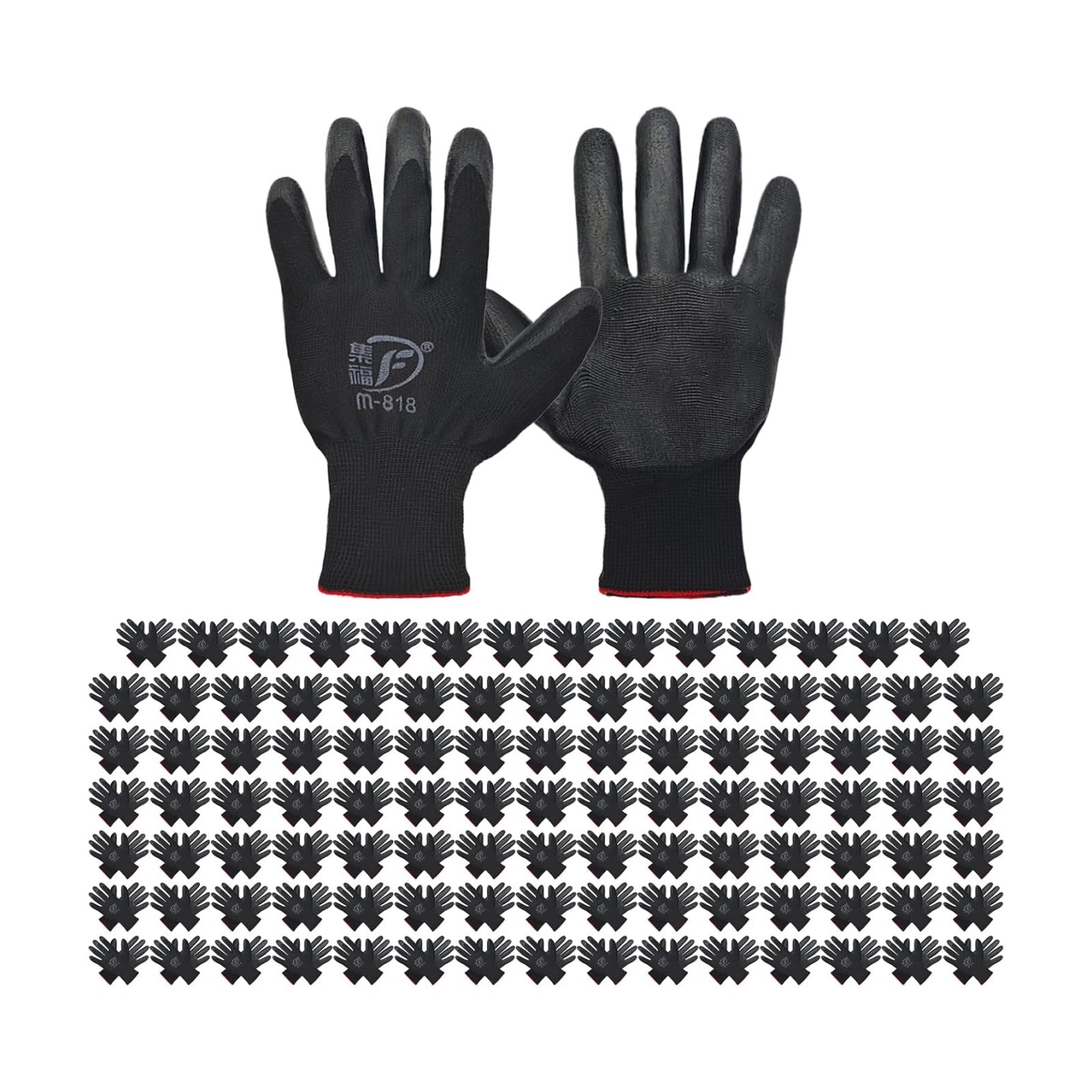 WHEATHUSK 120 Pairs Gardening Work Gloves Bulk for Men Women, Breathable Nitrile Rubber Coated Garden Gloves Dipped