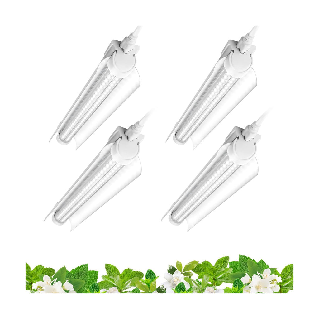 Barrina T8 Grow Lights for Indoor Plants, 5000K Full Spectrum, 1FT, 4 Packs