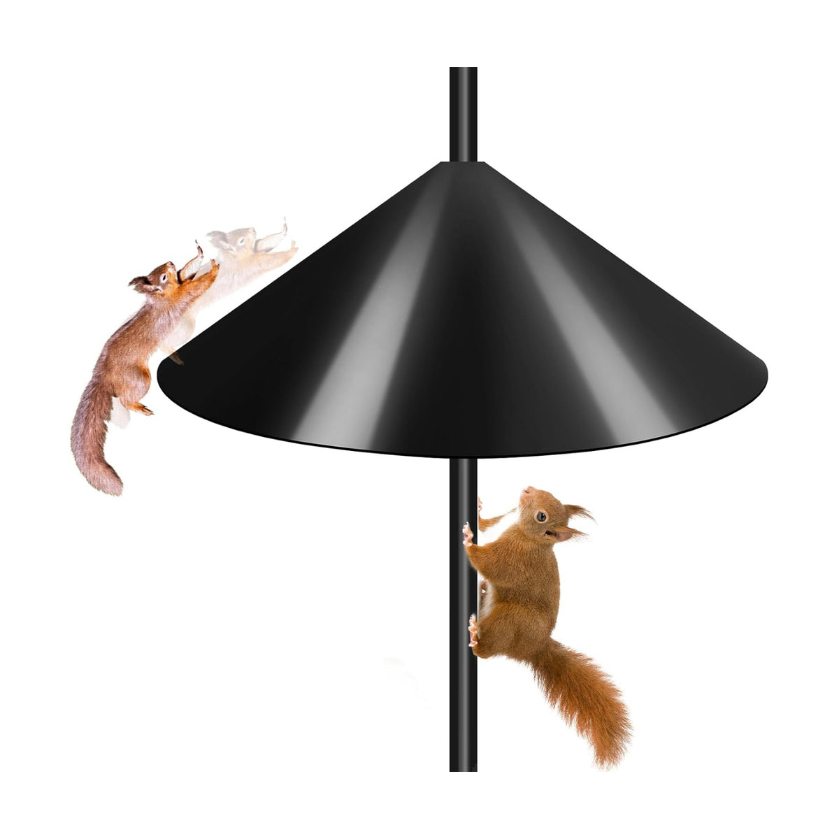 Gtongoko 19" Squirrel Baffle for Bird Feeder Pole Black 1 Pack