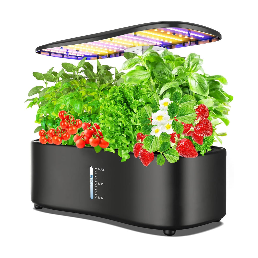 Fulsren Indoor Garden Hydroponics Growing System Kit 12Pods, Vegetable Growth Lamp Countertop with LED Grow Light