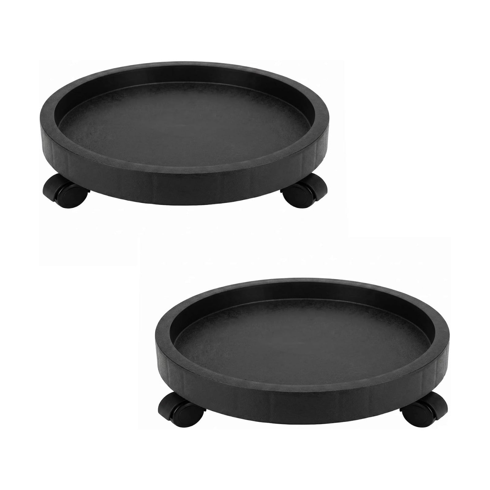 WanderingDonkey 14 Inch Rolling Plant Stand Pot Trolley, Heavy Duty Plant Caddie with Wheels, Potted Flower Mover Dolly
