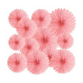 20 Pcs Light Pink Hanging Paper Fan, Hanging Honeycomb Round Paper Fans for Weddings, Birthdays, Christmas, Baby Showers, Classroom, Events Ceiling Party Supplies Decorations