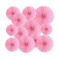 20 Pcs Pink Hanging Paper Fan, Hanging Honeycomb Round Paper Fans for Weddings, Birthdays, Valentine's Day, Baby Showers, Classroom, Events Ceiling Party Supplies Decorations