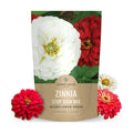 Zinnia Stop Sign Mix - Bulk 1/4 Pound Pouch - 15,000 Flower Seeds for Planting - Zinnia elegans