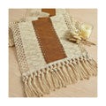 Boho Table Runner for Home Decor 12x48 Fall Coffee Table Decor Caramel