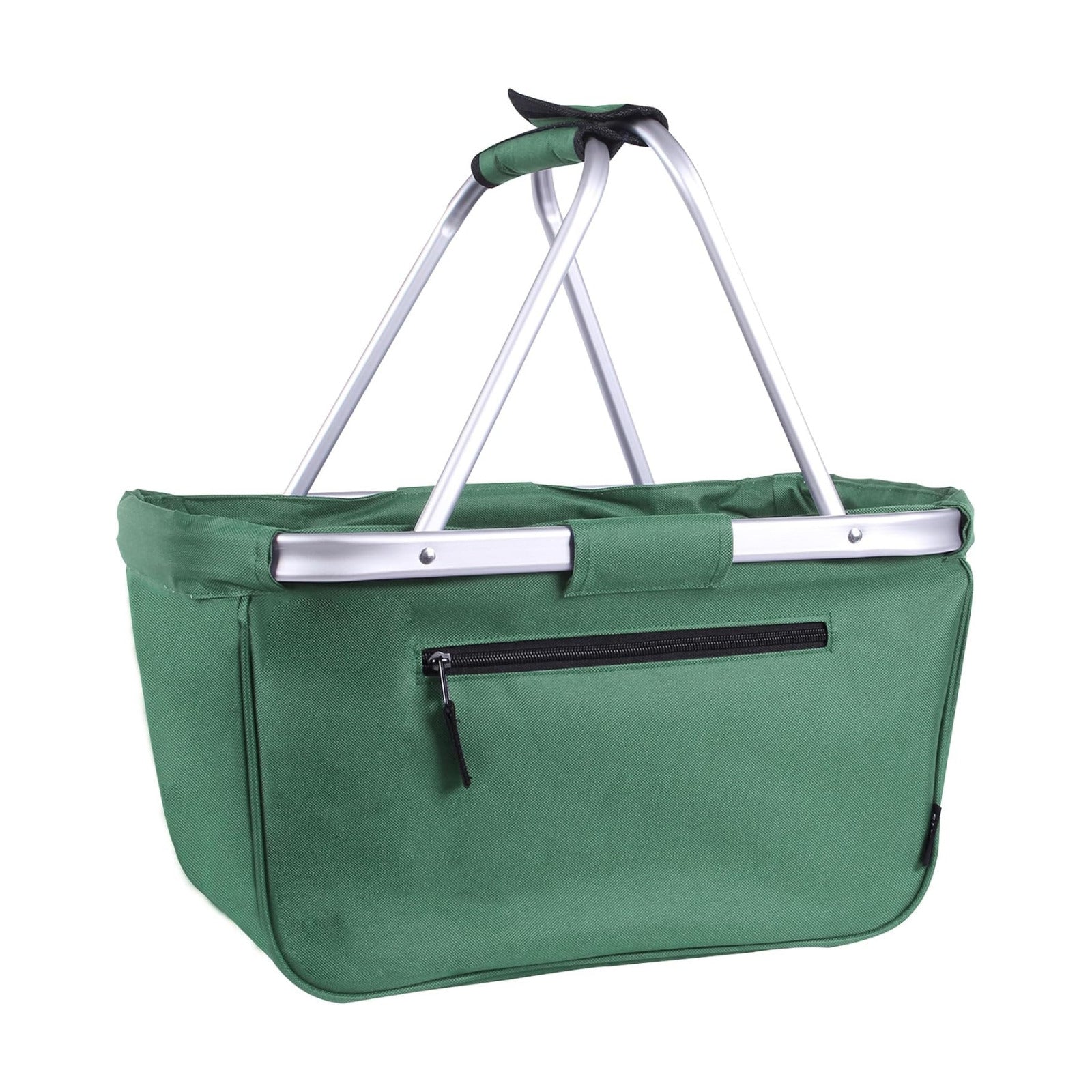 Picnic Basket, SIYUAN 24L Collapsible Market Basket with Two Handles Portable Canvas Grocery Basket Reusable Christmas