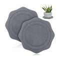 Plant Saucer for Indoors, 2 Packs 12 inch, Large Diatomaceous Earth Pot Saucers No Holes, Instant Dry Plant Drainage