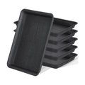 GREANER 11 Inch Rectangular Plant Tray, 6 Packs Pant Pot Trays, Indoor Plant Trays for Pots, Plant Drip Tray Outdoors, Heavy Duty Square Boot Tray for Window Sills and Window Shelf