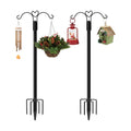 Shepherds Hooks for Outdoor, 2-Pack 92 Inch Heavy Duty Bird Feeder Pole, Garden Pole for Hanging Plants, Lantern