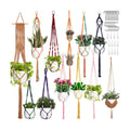 12 Pcs Macrame Plant Hangers Macrame Hanging Planters for Indoor Plants Handmade Boho Hanging Baskets Flower Pots