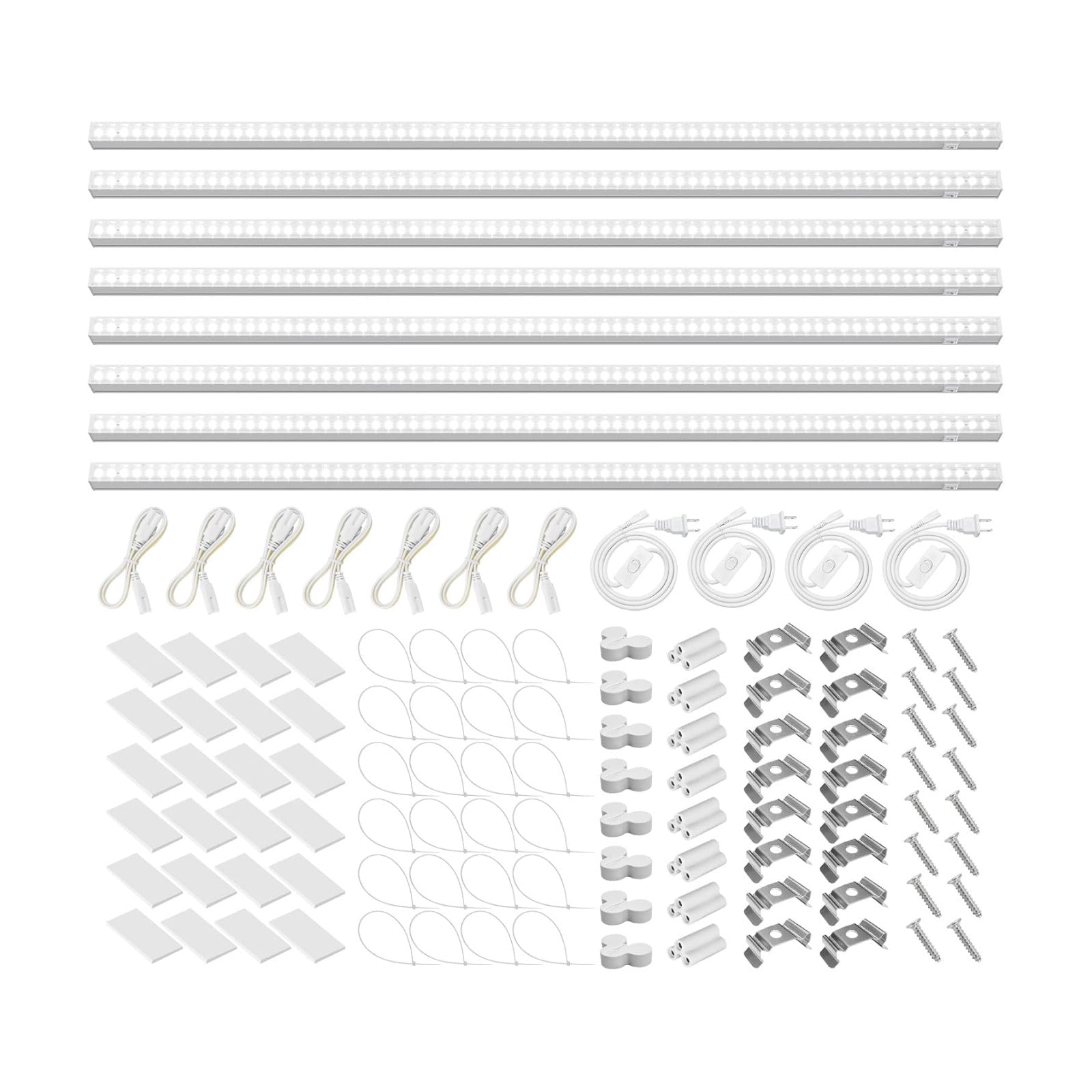 Barrina T5 Grow Lights, 3FT 128W (8 X 16W), 5000K Grow Lamp, 8 Packs, White | Full Spectrum Grow Light with Separate
