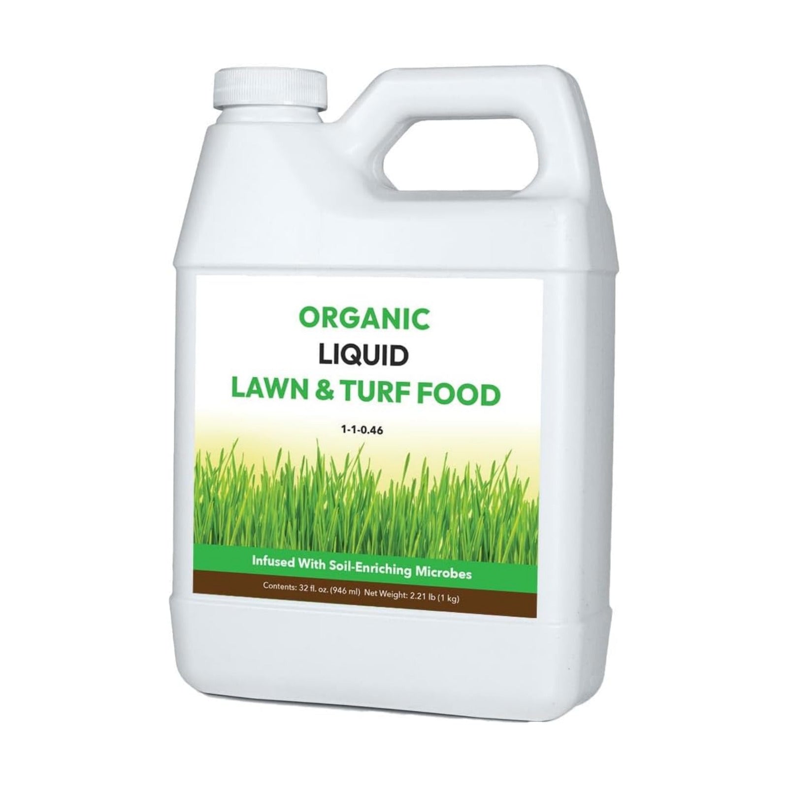 Organic Liquid Lawn & Turf Food - Rapid Green-Up Concentrate | Infused with a Broad Spectrum of Soil Enriching Microbes