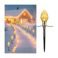 2 Pack Strawberry C9 Christmas Pathway Lights Outdoor, Total 34.8FT 20 LED