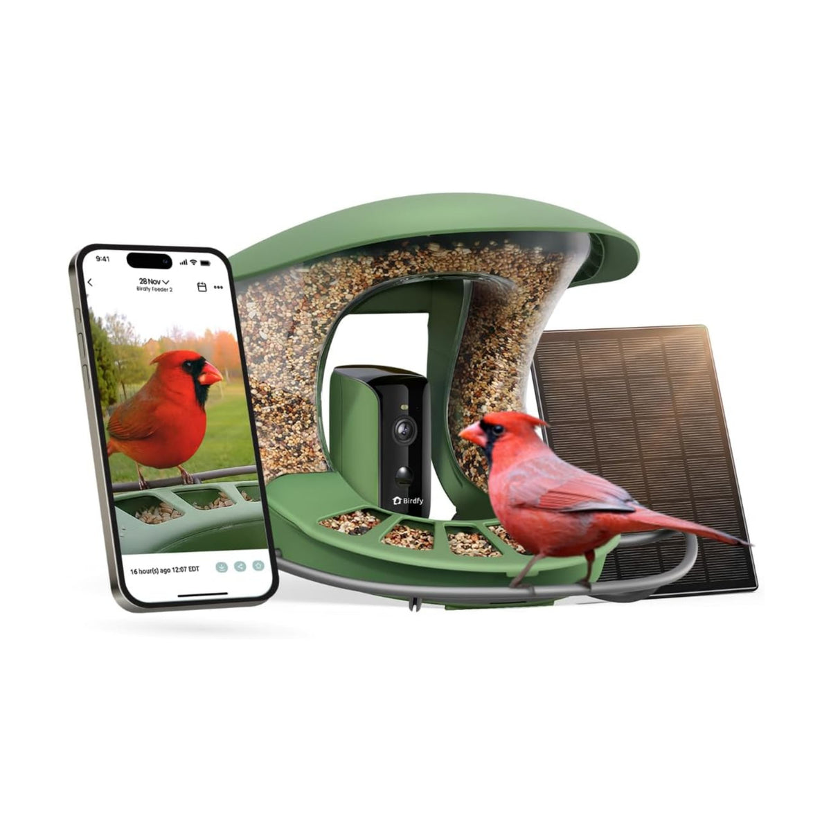 Birdfy 2 Smart Bird Feeder with Camera, 1080P HD for Outdoor Bird Watching