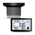 BIUWING Wireless Rain Gauge Outdoor, Self-Emptying Digital Rain Gauges Outdoors Best Rated, Electronic Rain Measure Gauge, Freeze Proof Rain Gauge with Thermometer, Remote Rain Meter for Garden