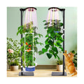 Indoor Plant Hydroponics Growing System Tower Kit with Grow light,Herb Vegetable Indoor Gardening System with Standing