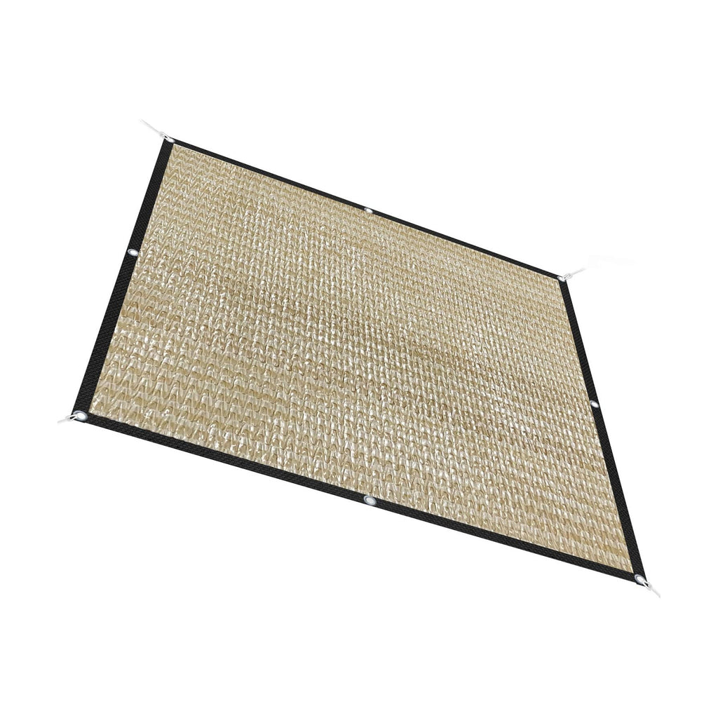 HDPE 50% Sun Block Plant Shade - Garden Shade Cloth Netting Mesh - Beige (4' x 8')