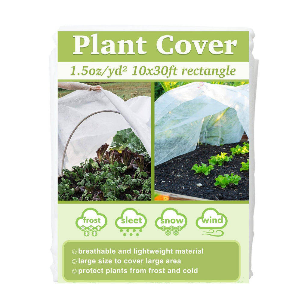 10x30ft Plant Covers Freeze Protection Floating Row Cover 1.5oz/yd² Plant Covers for Winter Garden Fabric for Cold Sun