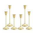 Candlestick Holders 6PCS, Metal Taper Candle Holder, Gold Candle Holders for Pillar Candles, Candle Holder for Wedding Fireplace Mantel Housewarming Gift