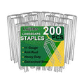 200 Pack Lawn Staples, Premium Garden Landscape Staples, Galvanized Heavy-Duty Gauge Stakes, U-Shaped Tent Stakes