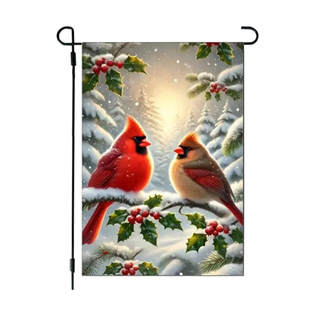 Winter Christmas Garden Flags 12x18 Double Sided Outside