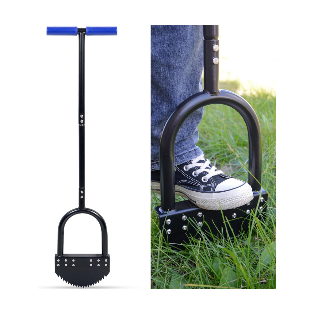 Edger Lawn Tool 41in Border Edger with Tempered Spring Steel Blade | Long Rubber Handle Wide Footplate Rustproof