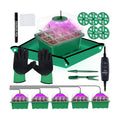 5-Pack Seed Starter Tray with Grow Light (Value Pack), 60 Cells, Friendly Seed Starter Kit for Beginners, Adjustable Brightness & Timing, Easy-to-Use Gardening Set for Seeds Germination