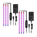 iPower 2Pack 40W LED Grow Lights with Full Spectrum Plant Growing Light Strips for Indoor Plant with Auto ON/Off 3/9/12H Timer, 10 Dimmable Levels 48 LEDs Per Tude, 3 Tubes, Red&Blue