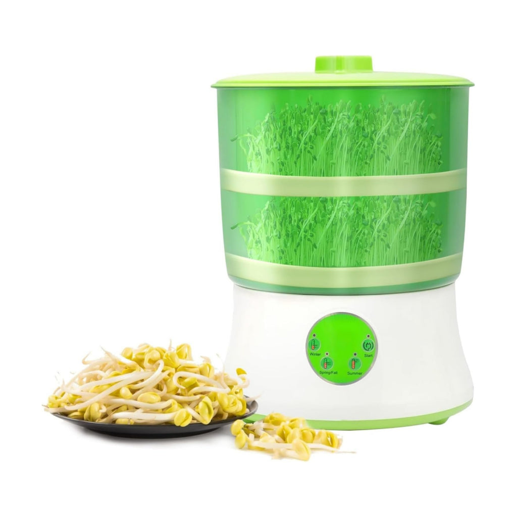 Bean Sprouts Machine, Seed Sprouter Kits, Automatic Sprouts Growing Kit 2 Layers, Auto Household Bean Seed Cereal