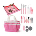 ANPHSIN 44pcs Small Gardening Tools Gifts for Women Beginners, Pink | Garden Hand Tools Set for Indoor Succulent